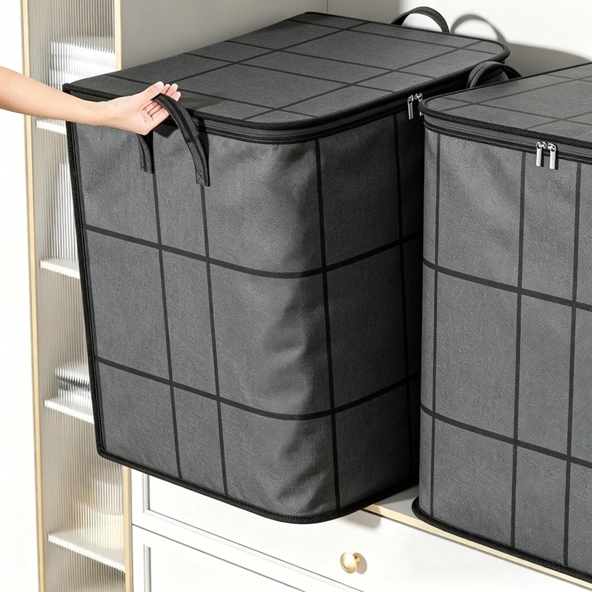 Large Capacity Storage Bag, Foldable Clothing Organizer, Folding Storage, Multi-Purpose Storage Bag for Home Bedroom Dormitory, Durable and Space-Saving Design, Home Organizers