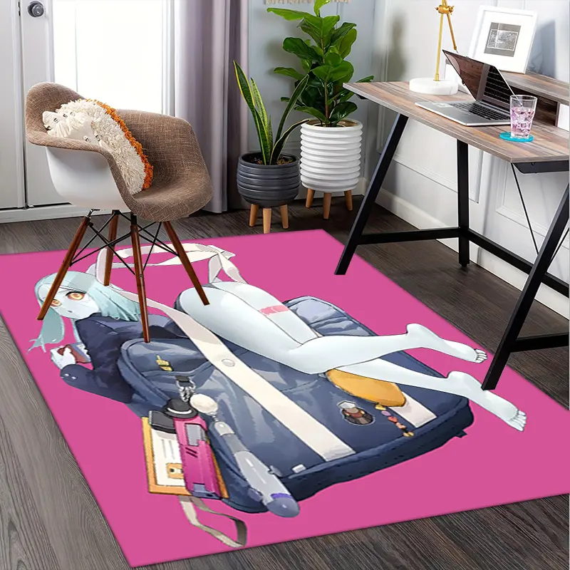 Rebecca Cyberpunk-Inspired Themed Abstract Art Design Pattern Modern Decorative Home Office Living Room Decor for Fans, Office Chair Mat for Carpet, Workspace Accessory, Dynamic Pattern, Easy Maintenance, Themed Floor Covering, Abstract Rug