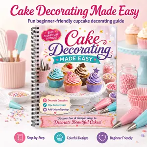 Cake Decorating Made Easy A5 Spiral Guide Step by Step Cupcake Decorating Tutorials for Beginners