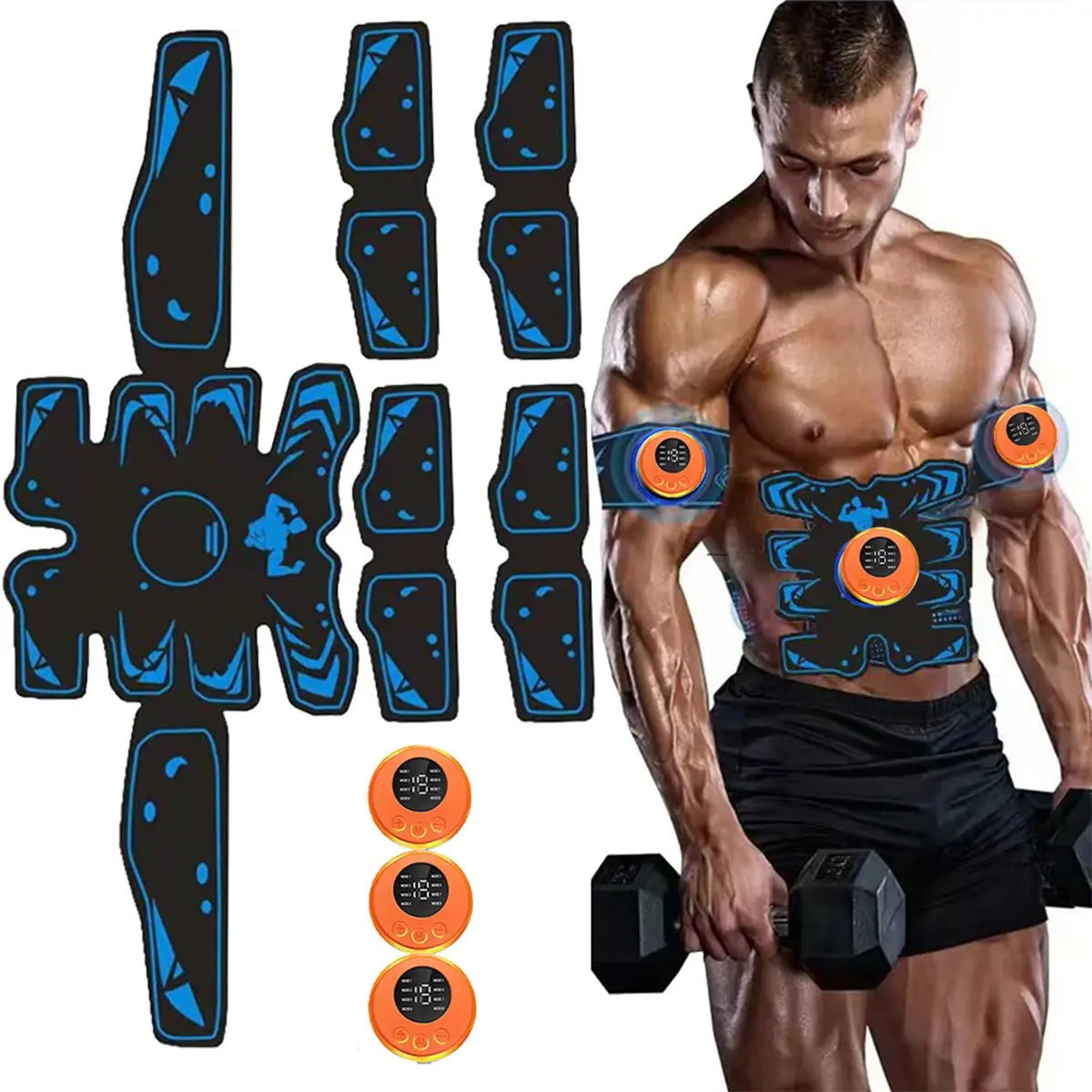ABS Stimulator, Abdominal Stimulator Belt - USB Rechargeable Muscle Shaping Trainer, Stomach Body Sculpting Tool, Fitness Strength Training Equipment, Men's and Women's Fitness Belt, Rechargeable Wellness Belt