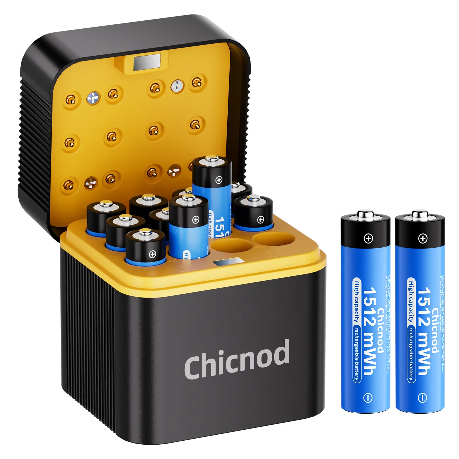 CHICNOD Rechargeable 1.5V AAA Lithium Batteries (12 Pack) with USB-C Charger, Cable for Wireless Remote Camera Charging Needs