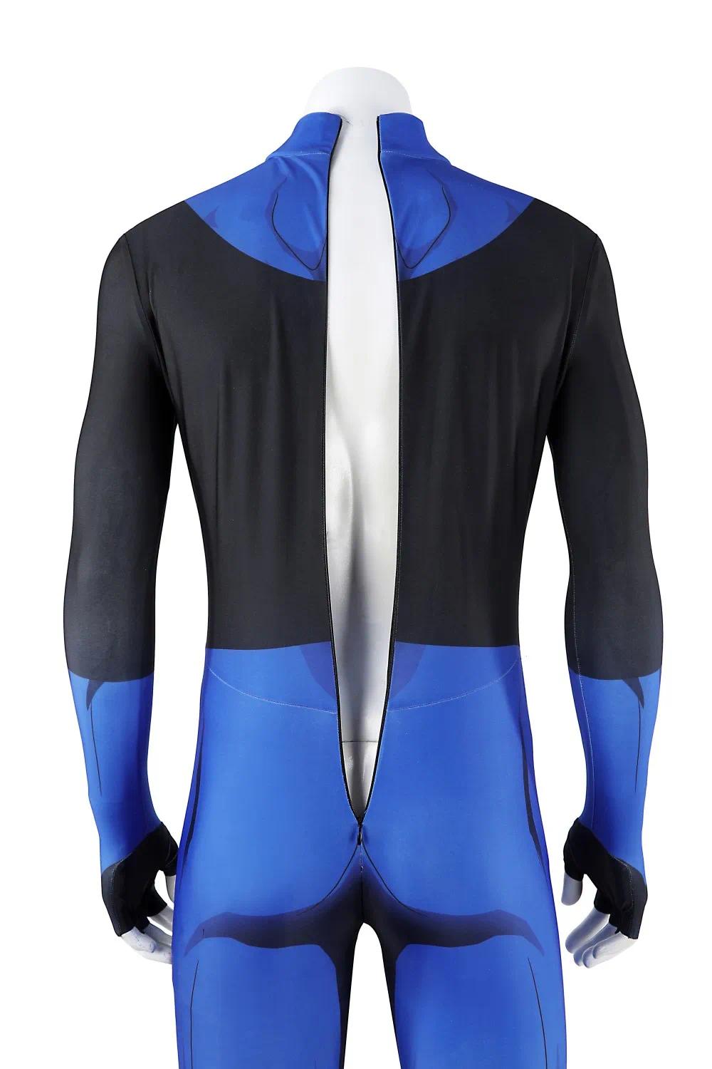 Mark Grayson Cosplay Invincible Season 3 Mark Costume Blue Elastic 3D Printed Zentai Suit Mask Outfit Halloween Custom Made