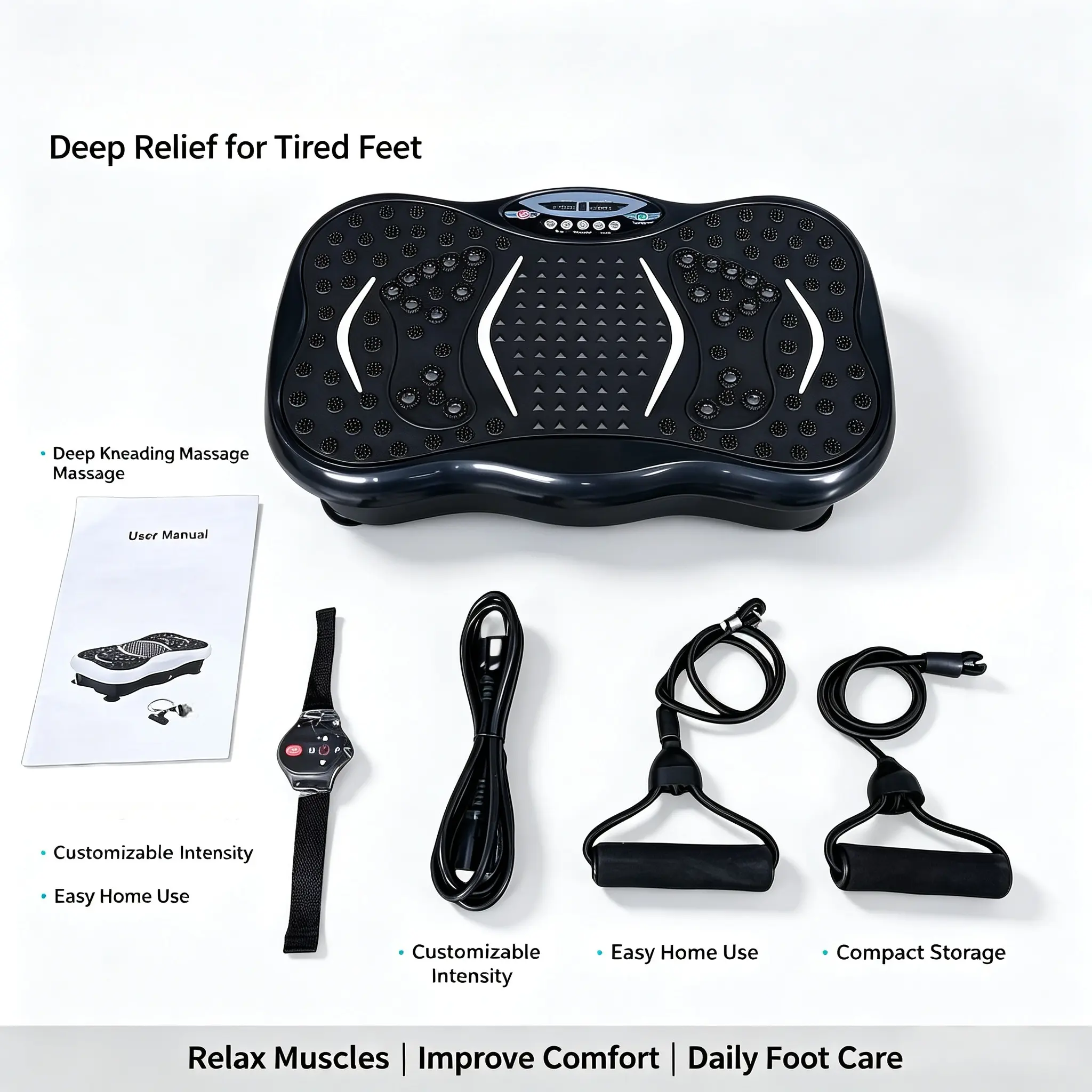 Vibration Plate - Full-Body Fitness Exercise Machine, Silent Motor, Adjustable Speed Control, Ideal Gift for Friends & Family