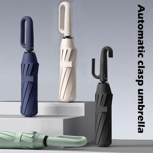 automatic folding umbrella, 1 count portable lightweight windproof rainproof umbrella with handle, multifunctional umbrella for outdoor adventure & travel