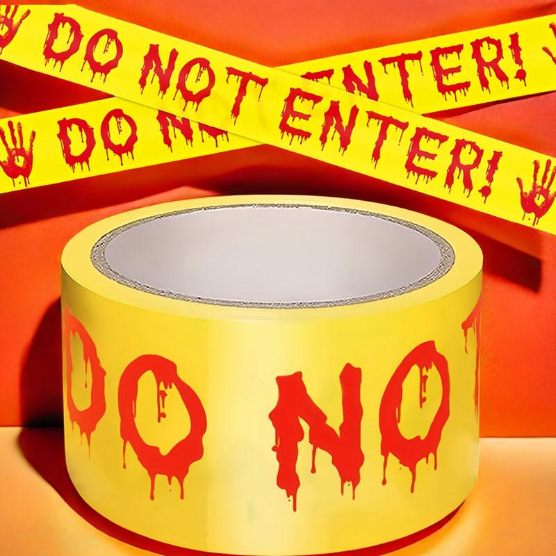 Halloween Warning Tape, Ghosts Keep Out Bloody Roll, 2 Inch X 82 Feet Outdoor Decor, Indoor & Outdoor Party Supplies