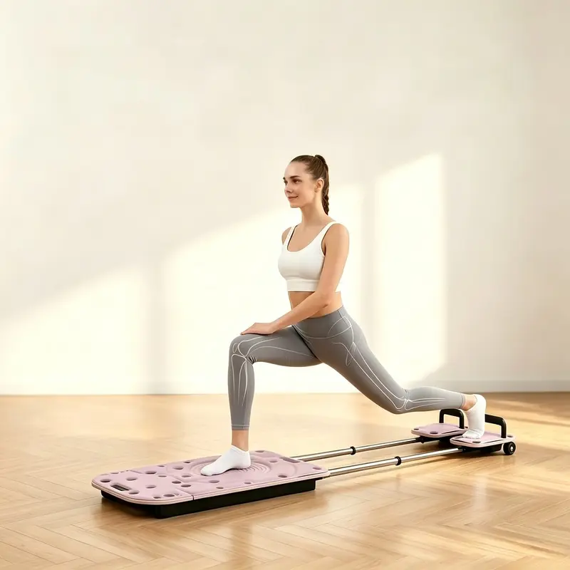 Multifunctional home-use folding Pilates core training machine, suitable for home fitness and Pilates enthusiasts, allows for full-body training, with smooth sliding rails and a flexible design