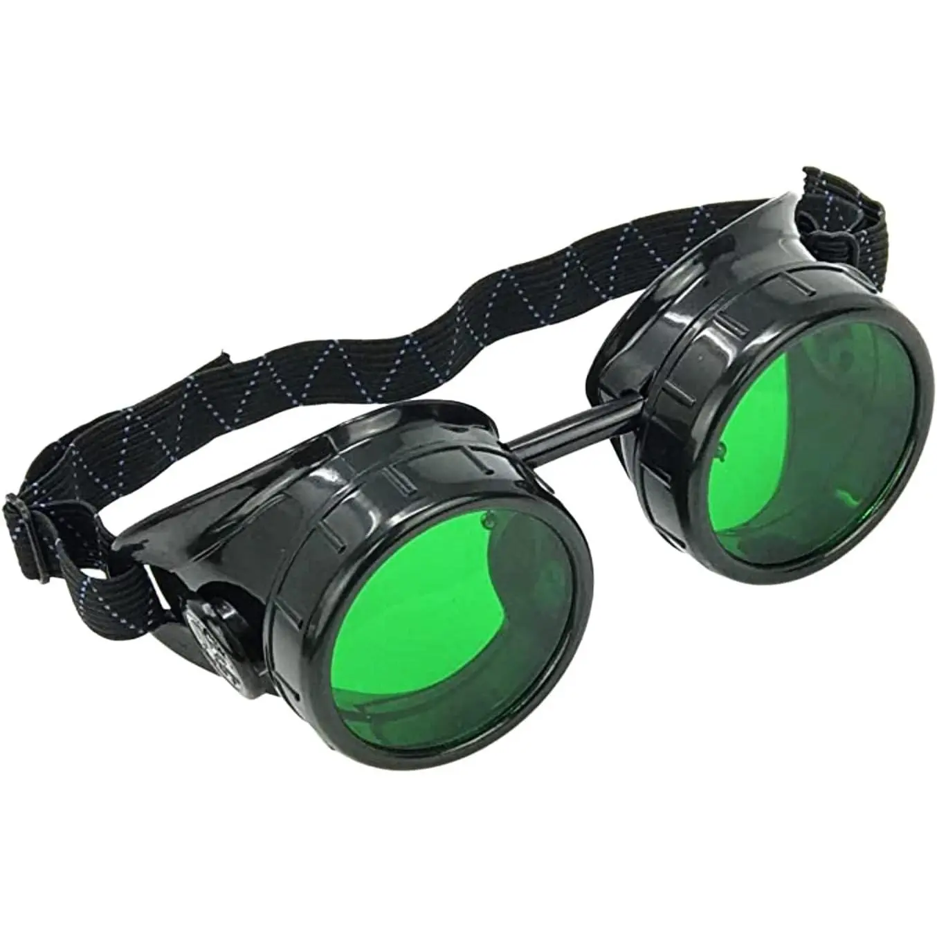 Steampunk Mad Scientist Goggles - Gothic Halloween Rave Costume Accessories with Adjustable Strap, Welding-Style Eye Protection Goggles