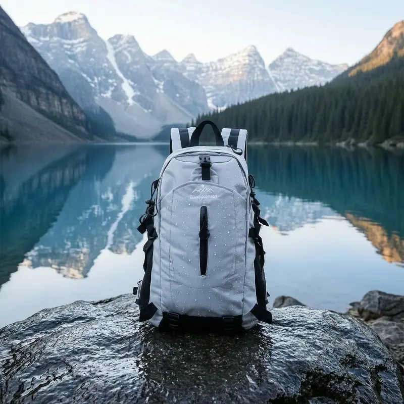 Hiking Backpack 30L, Lightweight 2-Tone Ripstop Daypack for Urban Commute, Unisex Pack with Adjustable Load Straps & Breathable Mesh, Outdoors, Two-Tone