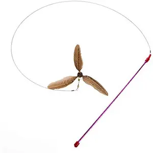Da Purr-Peller Cat Toy, A Feather Propeller That Spins as it is Guided Through The Air, All Breed Sizes