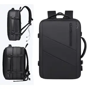 High-End Computer Bag, Large-Capacity Business Backpack, Water-Resistant Leather Film, Stylish Shoulder Bag for Professionals