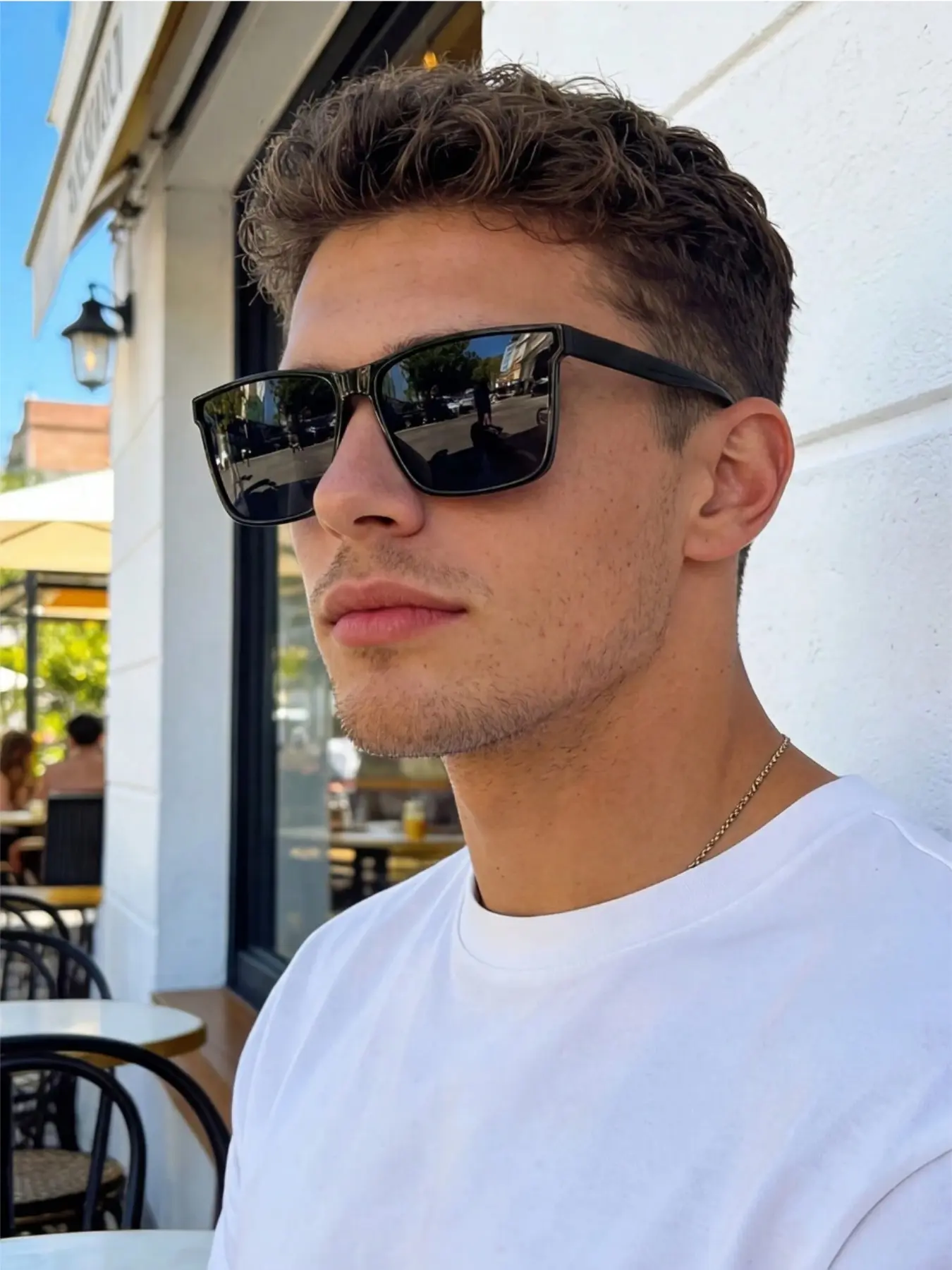 Retro Rectangular Plastic Sunglasses, Classic Fashion Outdoor Sports Glasses, UV Protection for Cycling, Travel, Beach, Driving, Fishing
