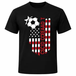 Men's Soccer Fan T-Shirt USA Canada Mexico Graphic Tee Game Day Stadium Party Shirt Short Sleeve Casual Football Match Season Sports Gift for Fans