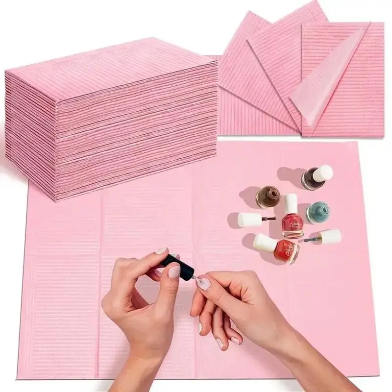 50pcs Disposable Apron Bed Sheet, Tablecloth Cleaning Mat, Manicure Pad, Salon Home Use, One-Time Clean Mats, Beauty Supplies