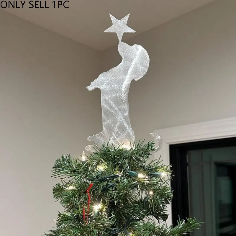 Dachshund Dog Christmas Tree Topper, Unique Topper, Handmade Metal Dog Art, Holiday Decoration for Home, Festive Decoration, Christmas Ornaments, Decorative Ornaments, Room Decor Ornament, Perfect Gift for Dog Lovers, Style Ornament