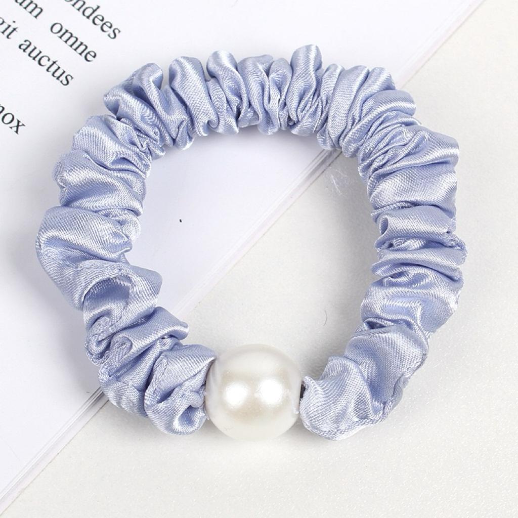 Hair Accessories Scrunchies for Women Variety Pack Hair Ties Scrunchies Hair Elastics Pastel Hair Ties Multicolor Easter Basket Stuffers for Kids,No Damage Hair Ties Scrunchies Pearl Hair Ties Gift for Her