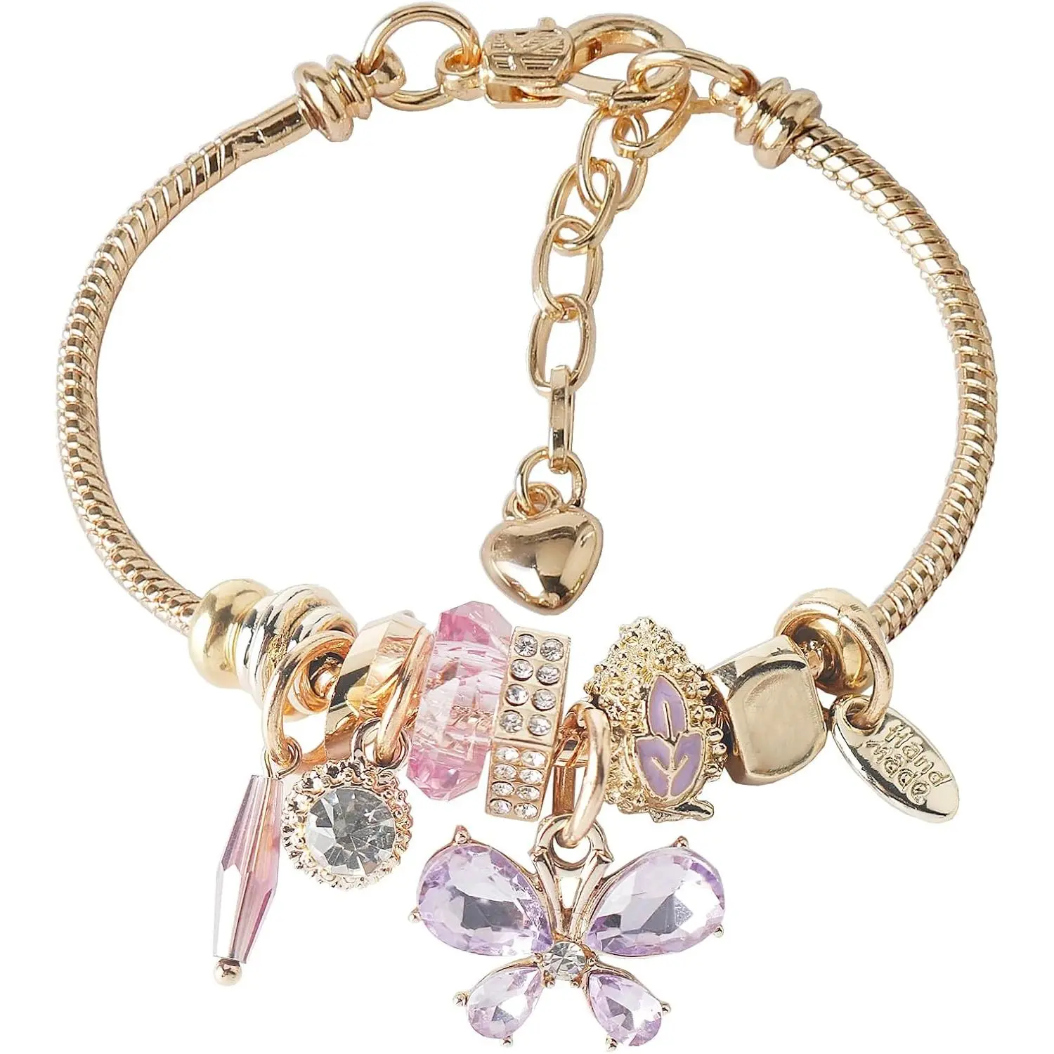 Charm Bracelets for teen girls exquisite cute cartoon frienhip bracelet  Stainless Steel Bangle birthday  box Adjustable little girls ki  holiday gifts