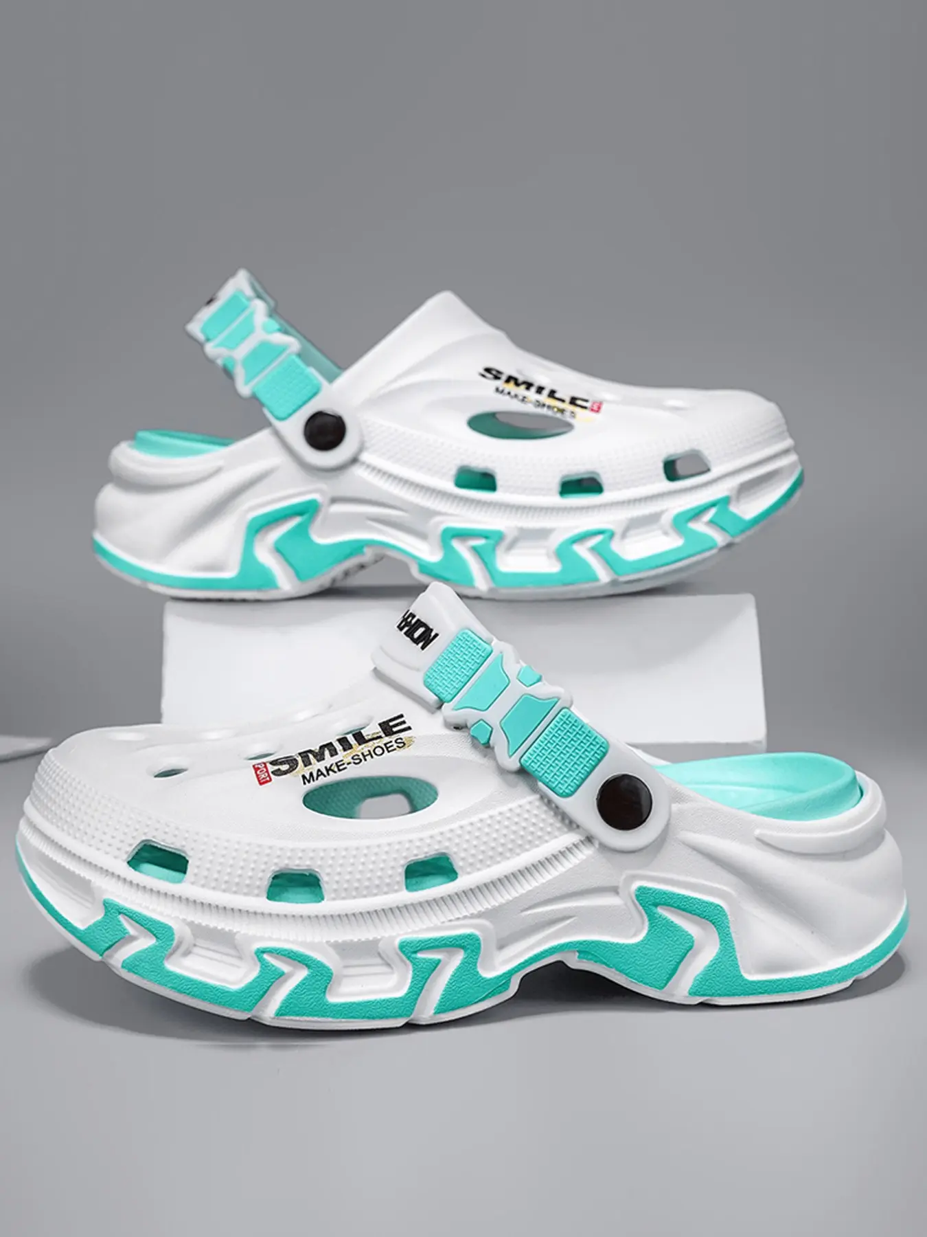 Men's Eva Sandals, Summer Casual Shoes, Affordable Slippers, Thick Sole Anti-Slip, Waterproof Oil-Resistant, Comfortable Garden & Beach Footwear