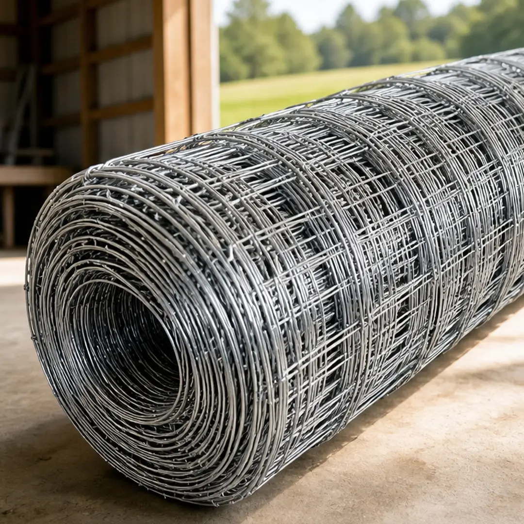 14 Gauge Galvanized Steel Wire Fence Roll - 4 ft Height, 328 ft Length, Graduated Mesh Design, Durable Corrosion-Resistant Silver Metal Fencing for Cattle Livestock Protection, Farm Yard Use (1 Roll)