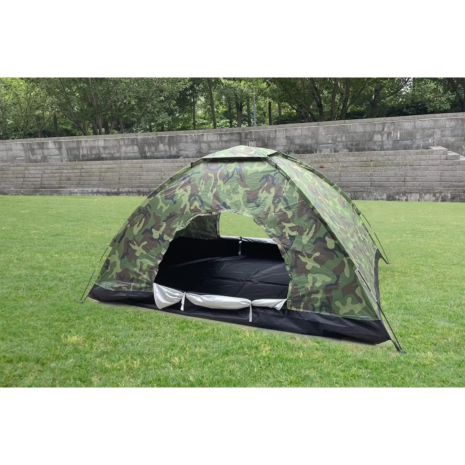 Camping Tent Lightweight Backpacking Tent Camouflage Outdoor Equipment  Camping Hiking Biking Trip Upgraded Large Space