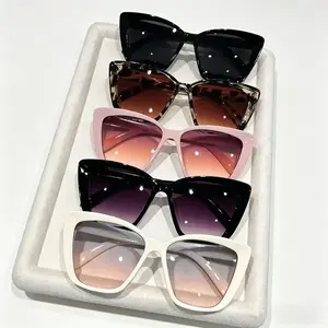 Women's 4/5-Pack Trendy Cat Eye Sunglasses Set, Large Frame Unique Stylish Sports Eyewear, Ideal for Daily Wear & Street Photography, Women's Sunglasses outdoorfun,summerwins,father'sdaygifts,campingessentials,campinggear mini gift cycling glass