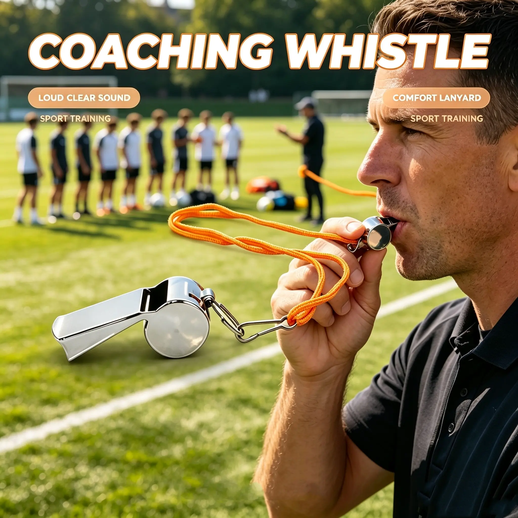 Stainless Steel Metal Whistle, Screaming Whistle for Outdoor Sports, Basketball Referee Whistle, Football Referee Whistle, Training Equipment