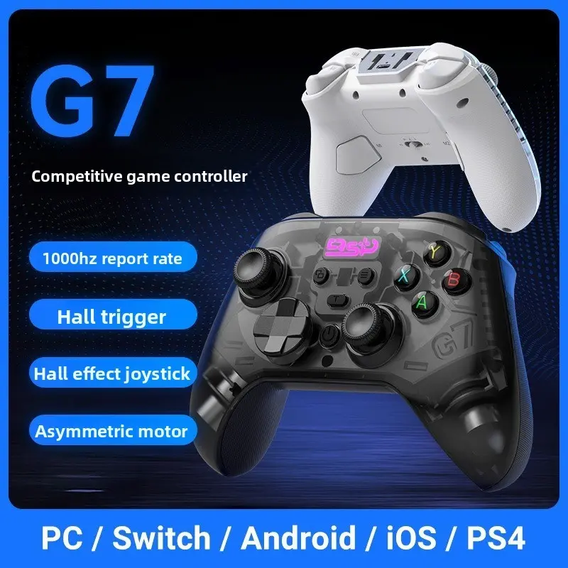Ps4 Game Controller, 1000hz Refresh Rate, Bluetooth-compatible Dual Hall, Asymmetric Vibration Motor, Six-Axis Motion, Macro Programming, Zero Drift, Gaming Controller