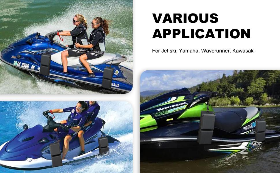 PWC Fender Bumper, Boat Fenders Bumpers with 2 Elastic Cords, 2 Boat Dock Rope, for Jet Ski Dock Fenders Boat Bumpers, 14x6x3.2inch