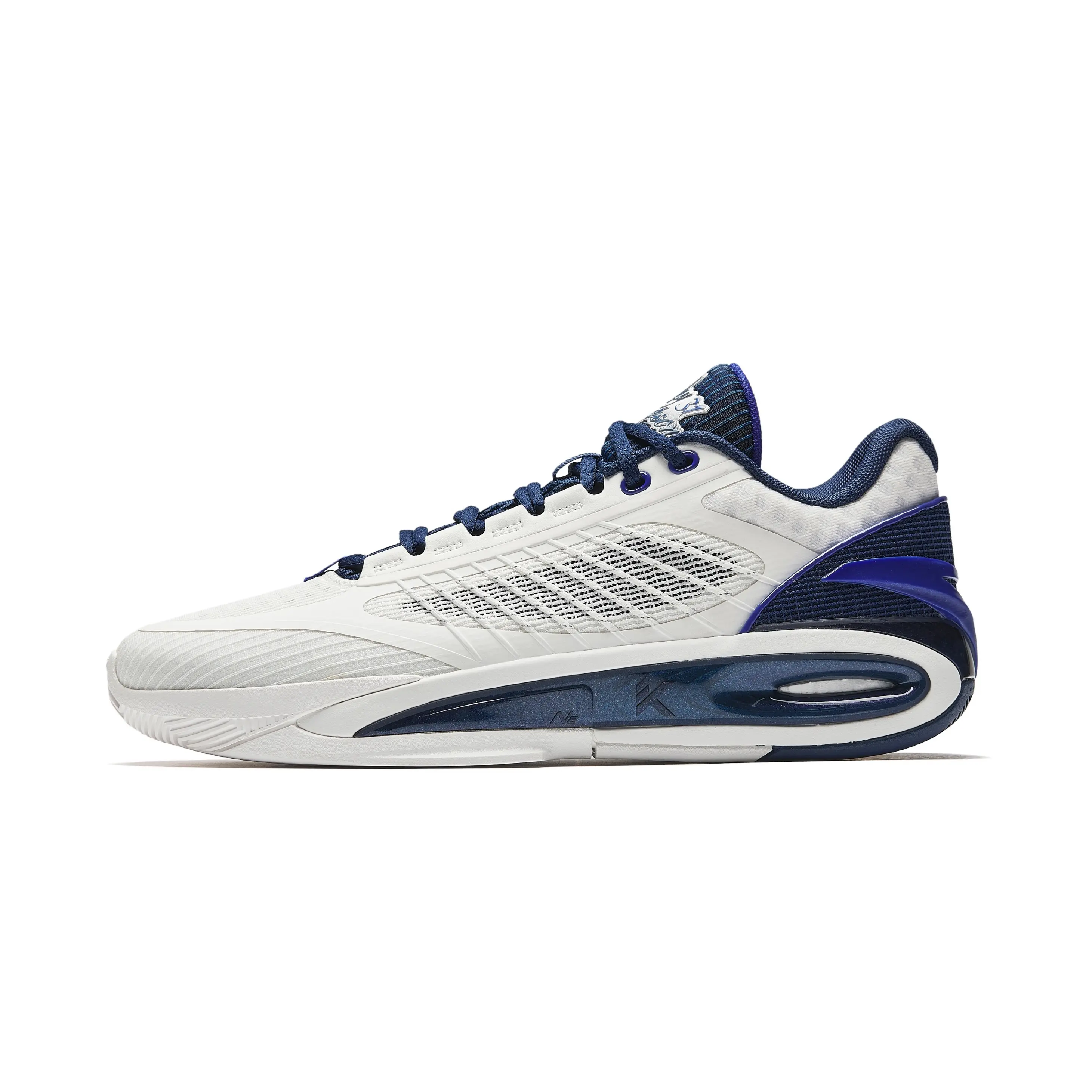 Anta KT10 Low Dallas Men's Basketball Shoes with Carbon Plate for Comfort, Shock Absorption, and Traction in White and Blue Trending Shoes, House White Official Shoes to Get / Maison Mihara Verifiable, with credentials and supporting global authentication