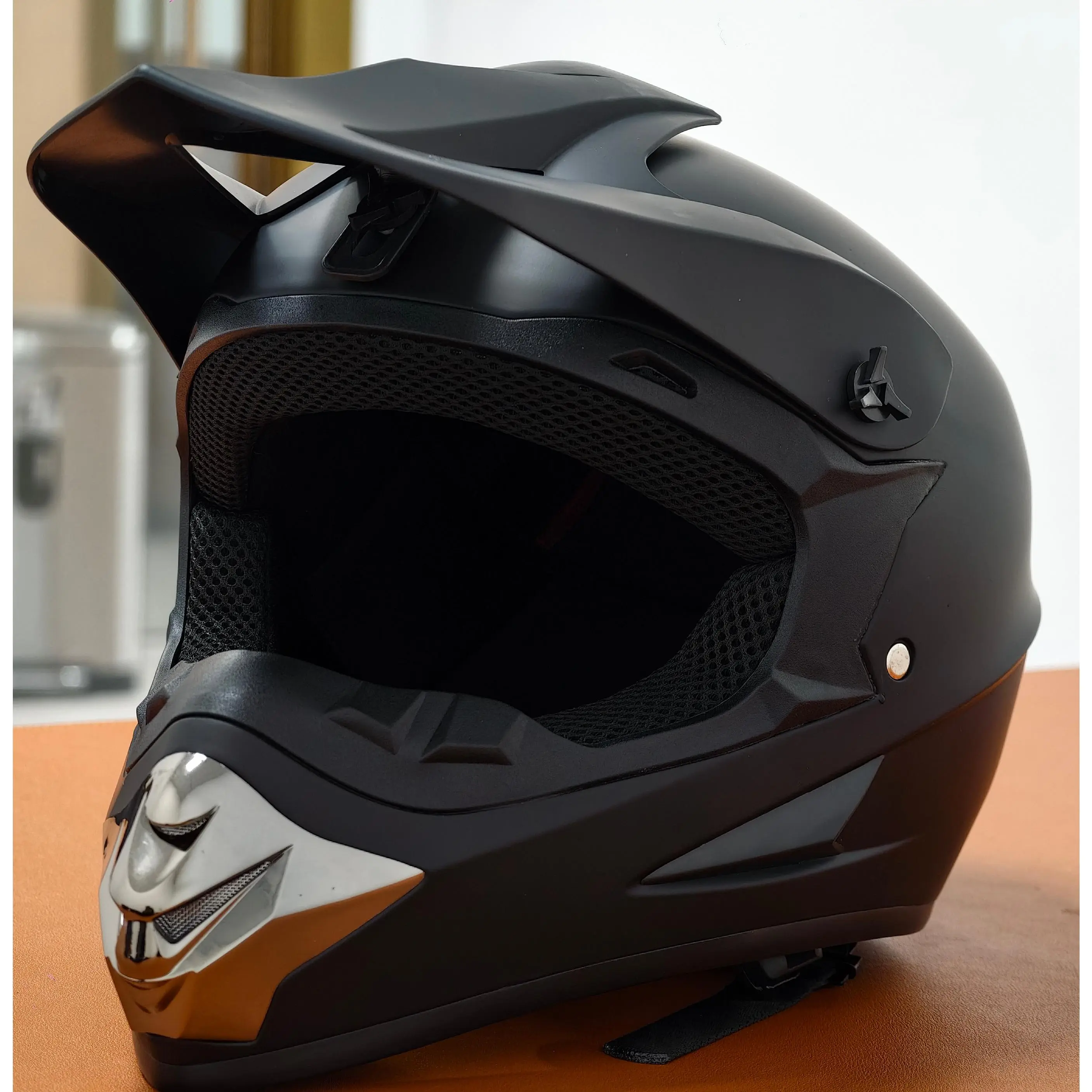 DOT Certified Motocross Helmet for Men, 4-in-1 Full Face Kit with Matte Black ABS Shell for ATV, UTV, Off-Road Cycling, S, Trail Ride, Complete Cycling Accessories, Dust Goggles X1