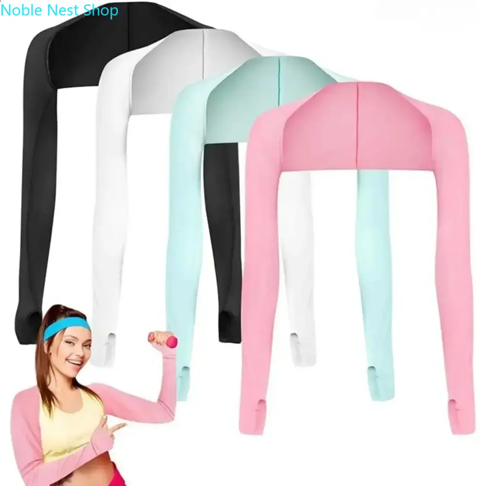 Women’s Cooling Sun Sleeves UPF 50+, Soft Breathable Stretchy Arm Covers for Outdoor Sports