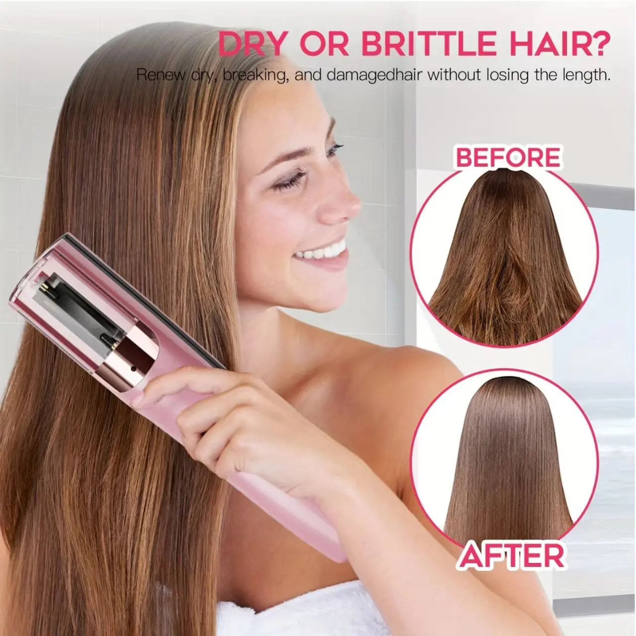 Rechargeable Hair Split Trimmer, Automatic Hair Repair Tool, Portable Electric Clipper, Ideal for Home Use, Perfect Gift