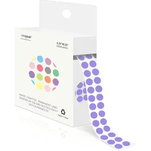 1/4 Inch Circle Sticker Labels,1000 Stickers Round Color Coding Circle Dots Stickers, Adhesive Roll Dot Label for Inventory Organize, File Classification(Lavender)