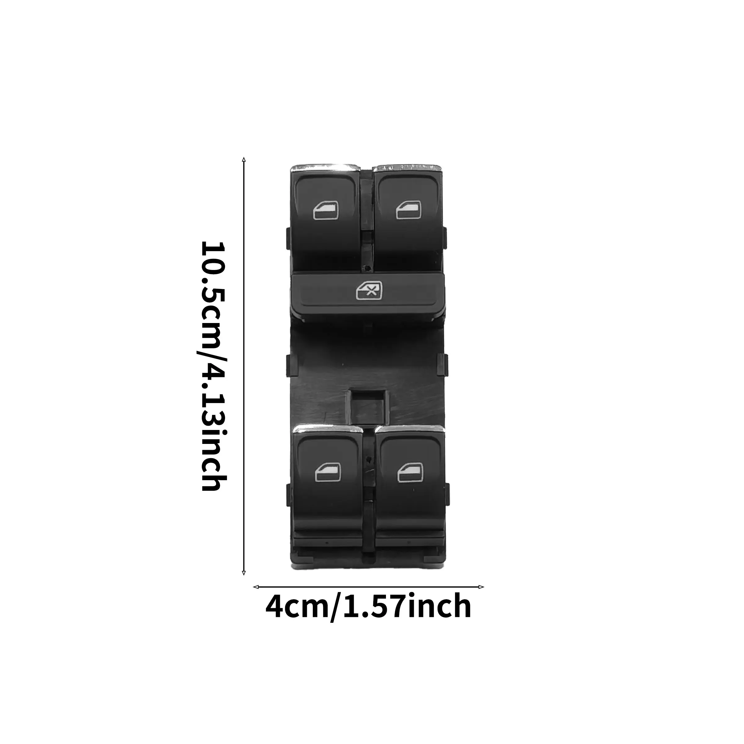 Replacement Glass Lift Switch Assembly for Volkswagen Polo Vento Fox Up 2014-2018, High-Quality Car Parts, No Battery Included