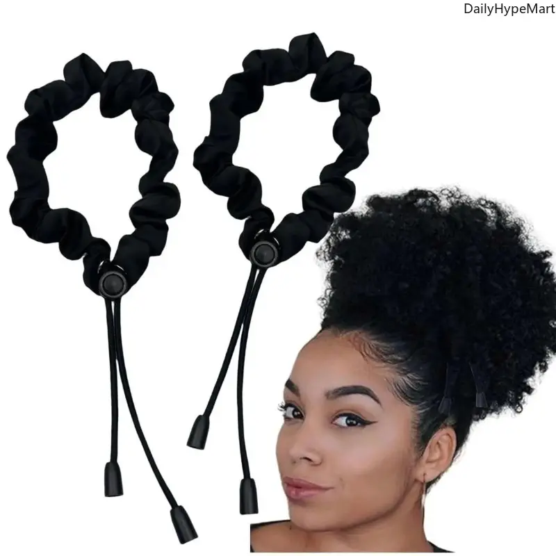 4PCS Adjustable Satin Scrunchies, No Damage Hair Ties for Thick Curly Hair, Ponytail Holders, Hair Rubber Bands,clothes for back to school,first day of school outfits