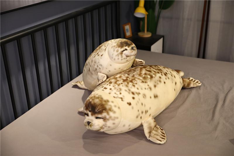 120CM Giant Lovely Sea Lion Plush Toys Kawaii Sea World Animal Seal Throw Pillow Stuffed Sleeping Pillow Doll Kids Birthday Gift