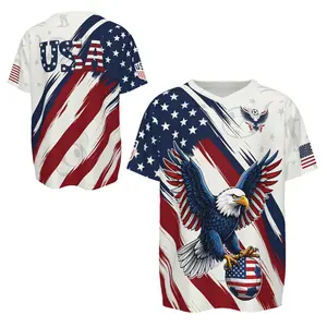 Bald Eagle USA Soccer Jersey 2026, V-Neck Quick-Drying Casual America Soccer Jersey Players, USA Soccer Jersey For Men, World Cup USA Team Soccer Fans Gift