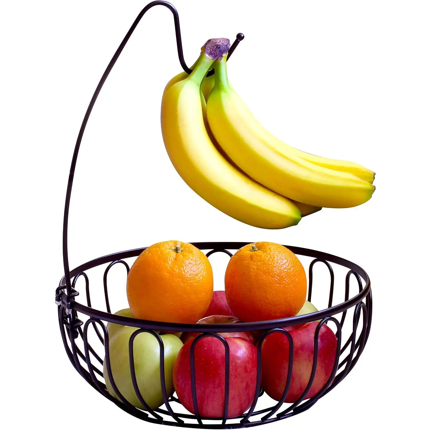 Fruit Bowl with Banana Holder, Bronze