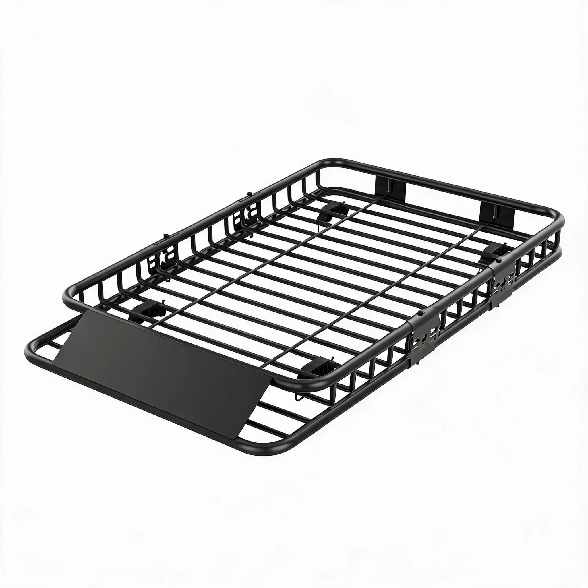Hosslly Heavy Duty Steel Frame Roof Rack Cargo Basket - 200lb Capacity Luggage Carrier with Extension - Secure Carry for Cars/SUVs/Trucks - Global Automotive Exterior Rooftop Storage Accessory