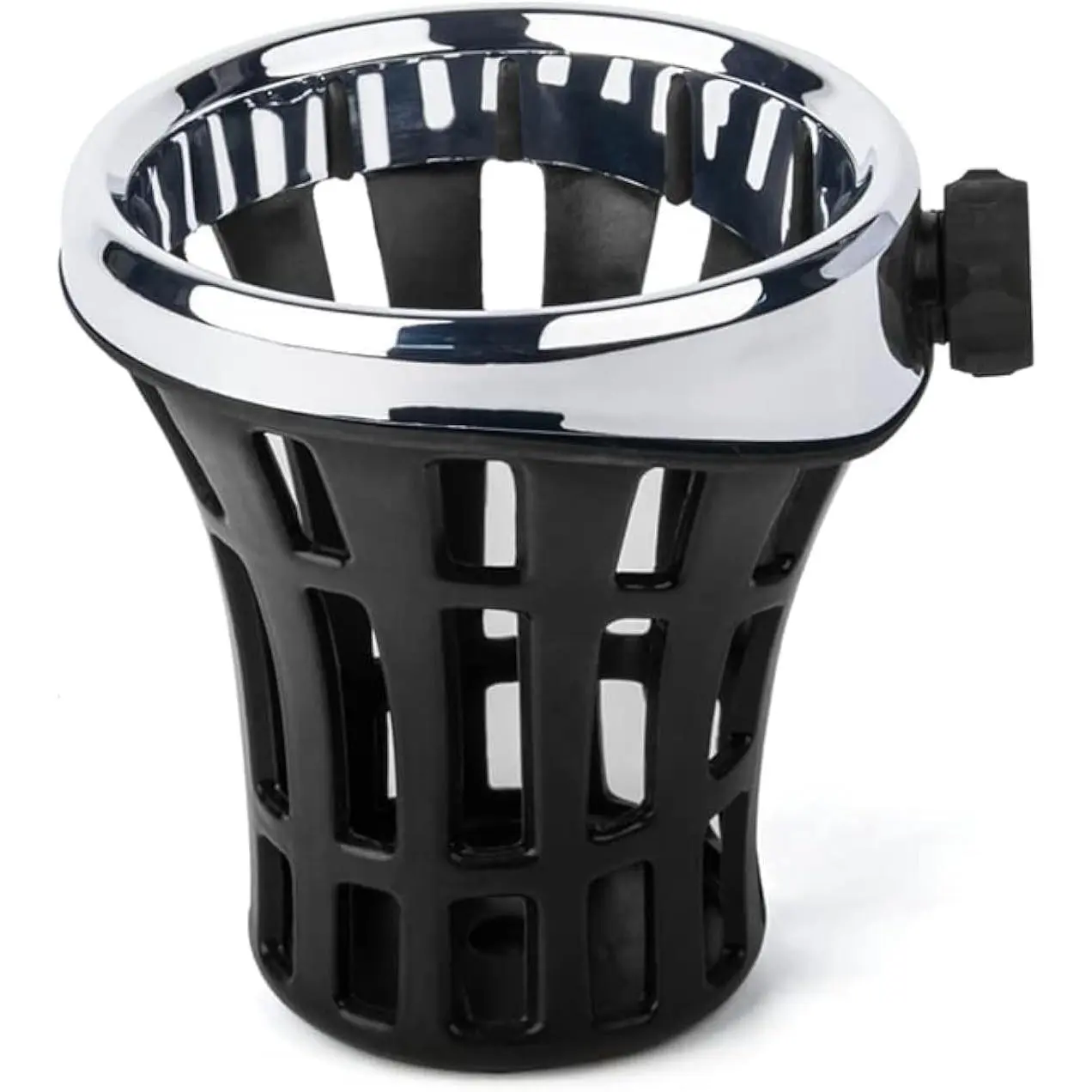 PANICAL Motorcycle Universal Chrome Big Drink Bracket Water Cup Holder Place Cup ABS Compatible with 5/8" inch 16MM Ball Head