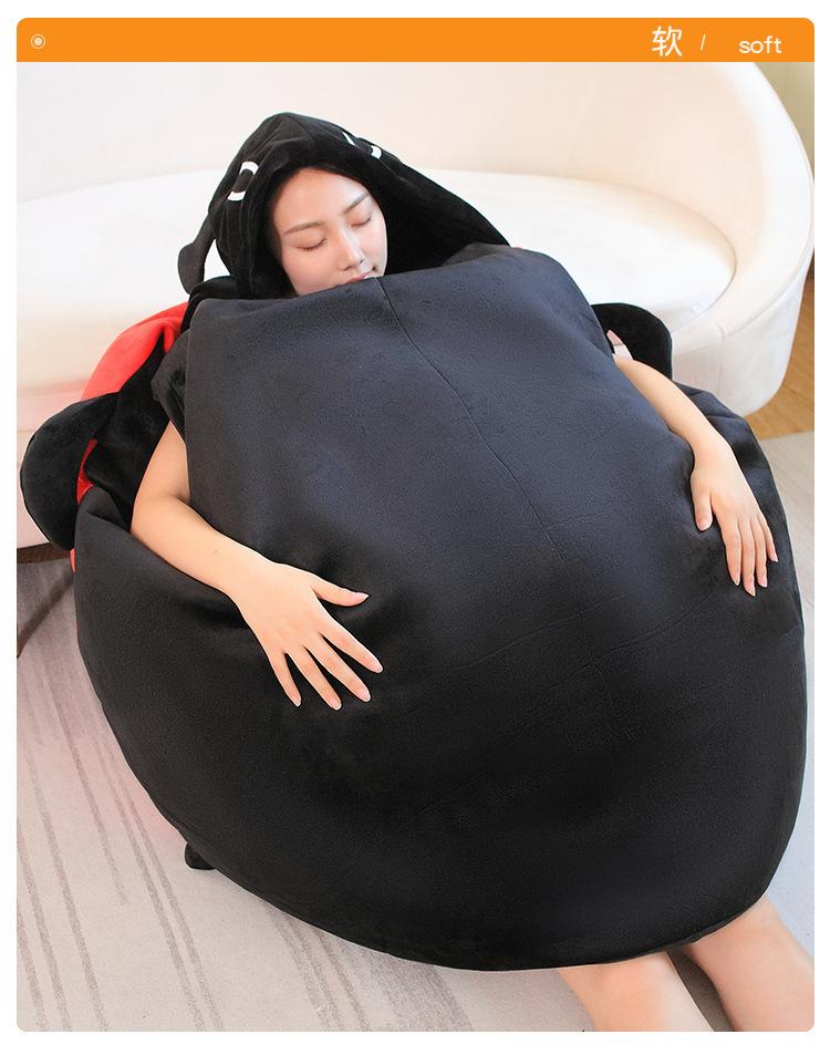 Ladybug Pillow Wearable Plush Big Bug Giant Wearable Ladybug Pillow Funny Animal Costume Dress Up for Kids Bug Pillow Gift Toy