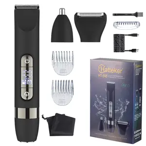 4-In-1 Dual Head Electric Shaver, Body Hair Trimmer & Facial Hair Remover, Nose Hair Clipper, Ipx7 Waterproof, for Leg Arm Body Face, Cordless Waterproof Shaver