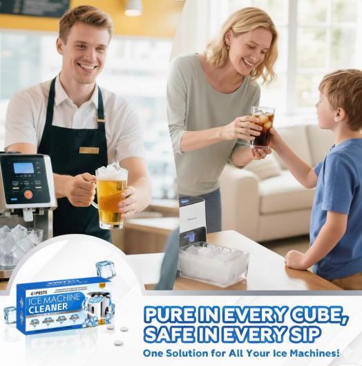 Universal lce Cleaner Tablets 6-Pack, Nickel-Safe Descaling Solution for All lce Makers, PowerfulScale Remover for Countertop lce Maker & Nugget lce Maker, Universal lce Cleaner to ExtendMachine Life & Keep lce Fresh & Clean ice machine