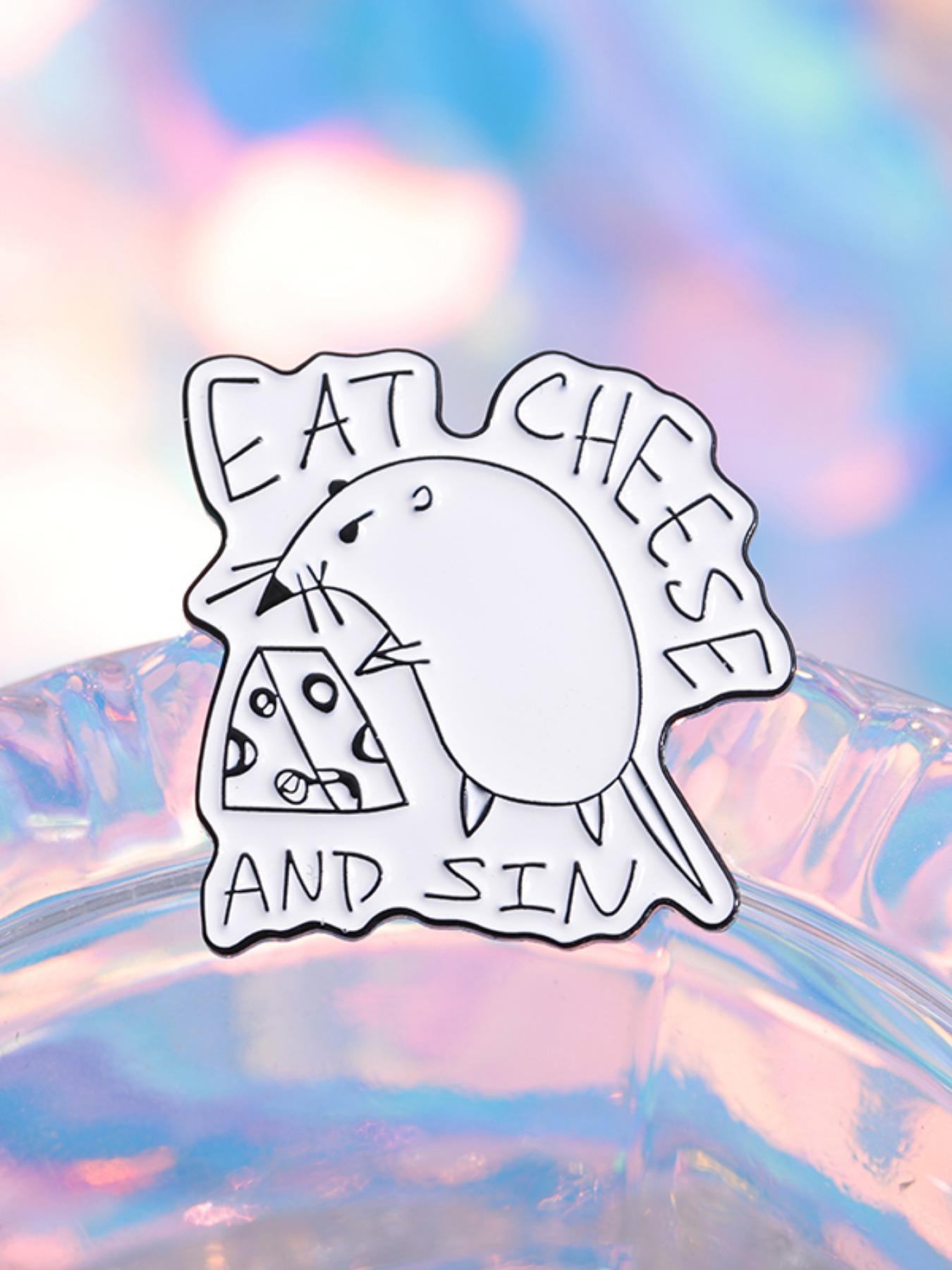 Cute Rat Design Brooch, Durable Metal Pins, Fashion Alloy Shaped Badges Jewelry for Backpack Hat Gift, Charms, Enamel Pin Suitable for Backpacks, Jeans, Scarves, Hats Decoration Fixed Buckle, Fashion Accessory