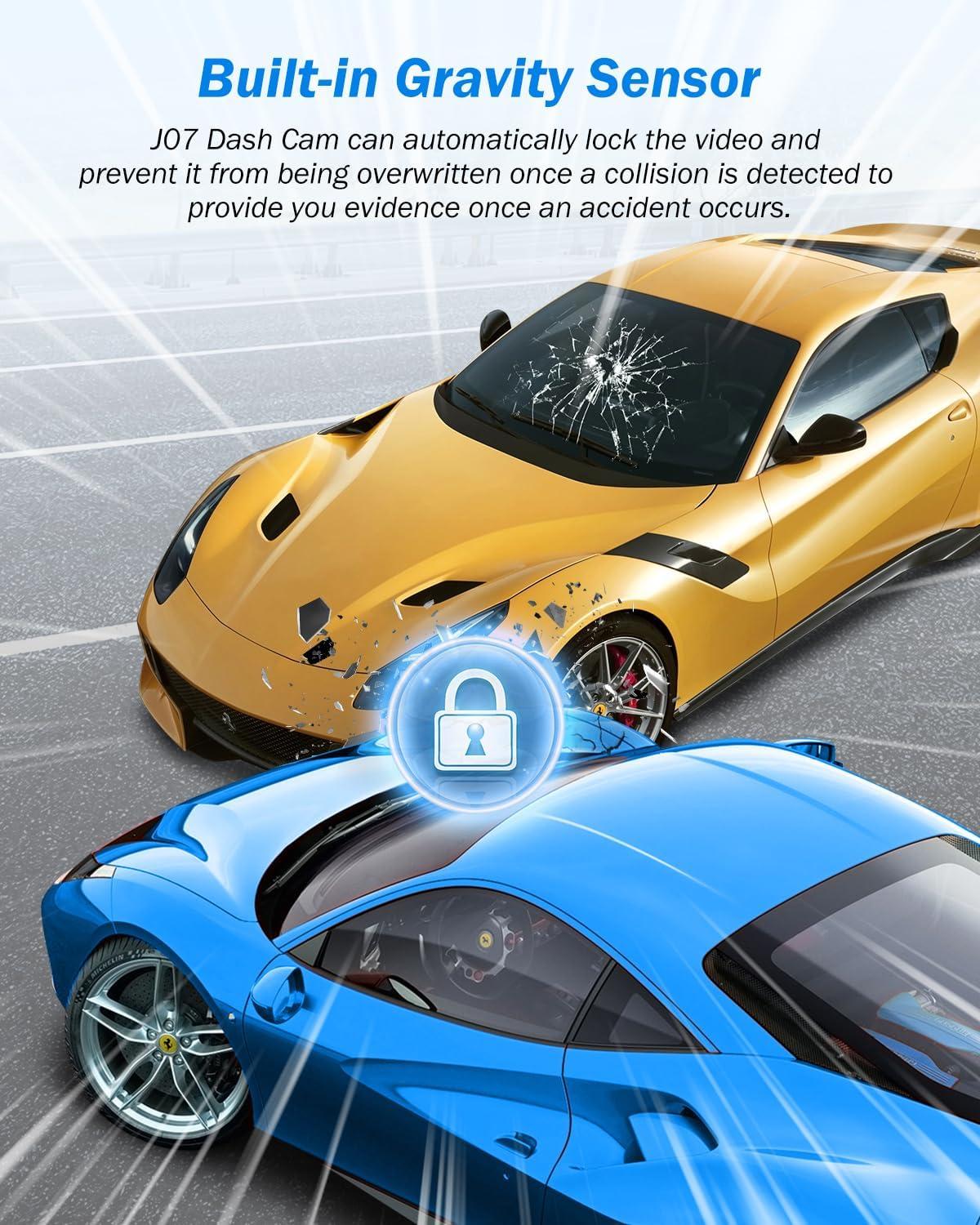 Dash Cam Front and Rear, 2.5K+1440P Triple Car Camera with 32GB Card, 3 Channel Dash Camera for Cars, G-Sensor, 3.16" IPS Screen, 24Hr Parking, 170°Wide Angle, Loop Recording, IR Night Vision, Blue Dash Cam Front and Rear, 2.5K+1440P Triple Car Camera with 32GB Card, 3 Channel Dash Camera for Cars, G-Sensor, 3.16" IPS Screen, 24Hr Parking, 170°Wide Angle, Loop Recording, IR Night Vision, Blue