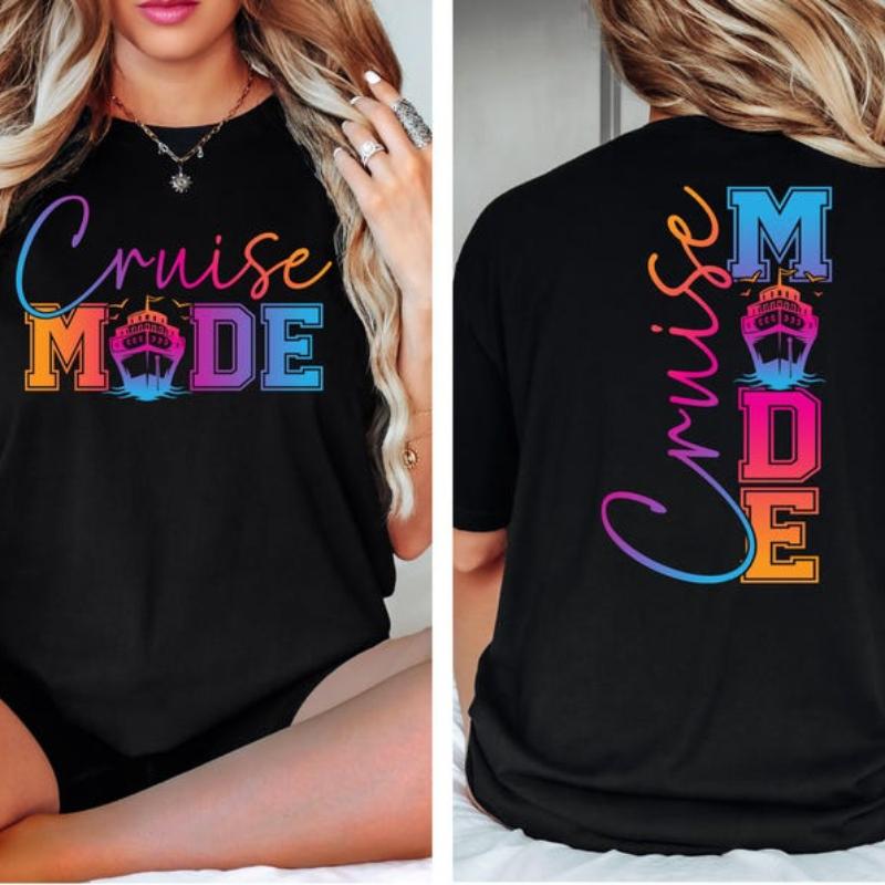 Round Neck Cruise Mode T-Shirt - Funny 2025 Cruise Squad Tee for Family Matching Vacation Outfits (Sports & Outdoor Tops) Round Neck Cruise Mode T-Shirt - Funny 2025 Cruise Squad Tee for Family Matching Vacation Outfits (Sports & Outdoor Tops)