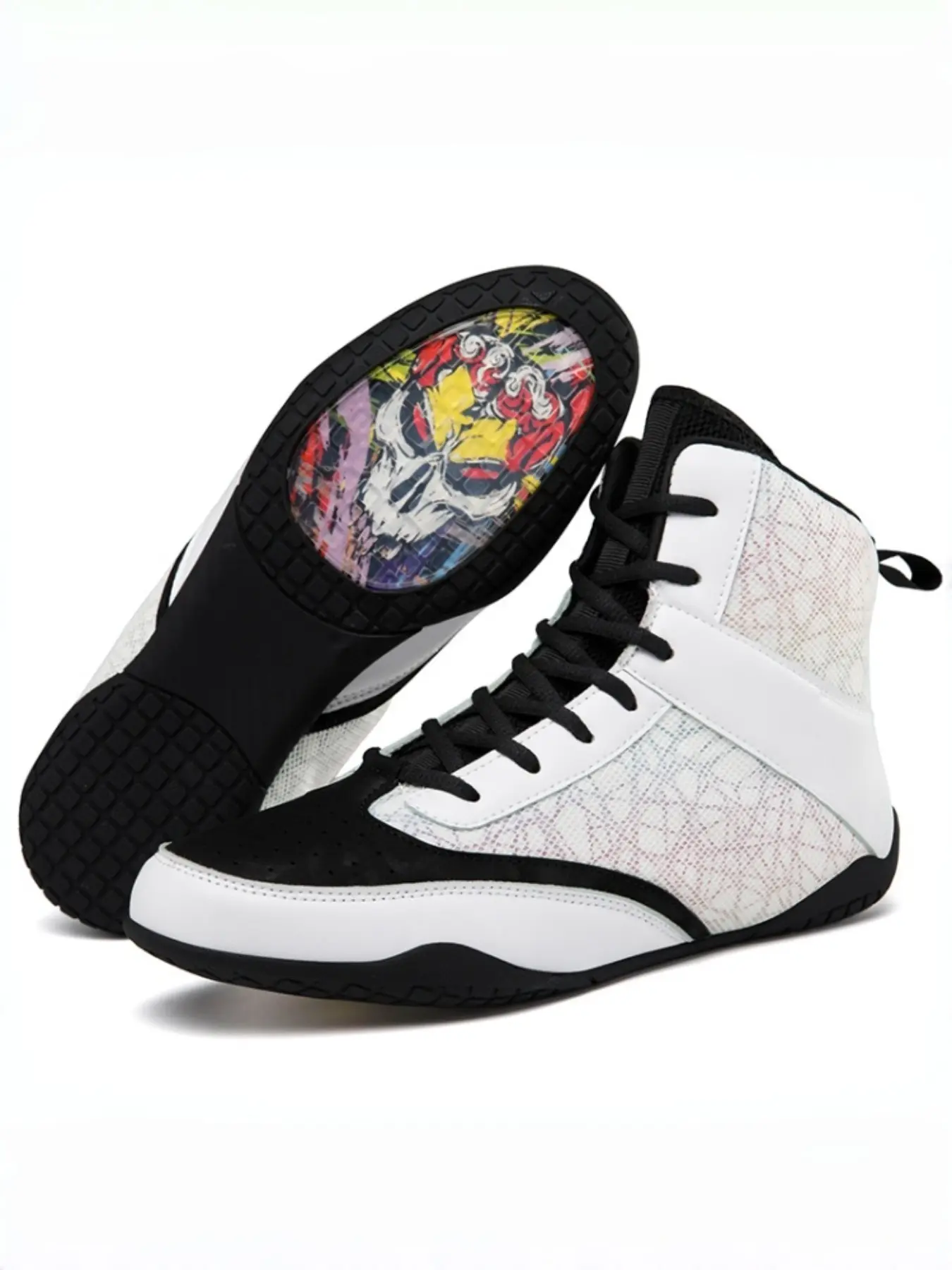 Men's Boxing Shoes, Lightweight Punching Boots, Luxury Fitness Sneakers, Anti-Slip Martial Arts Footwear, Training Footwear, Comfortable and Durable All-Season