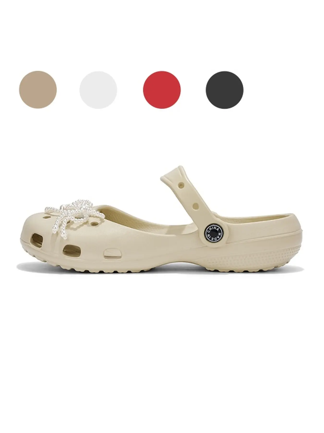 Mary Jane Holey Sandals for Women, Soft Eva Sole, Waterproof, Sporty Style, All Seasons, Low Ankle, Patchwork Design, Versatile Footwear