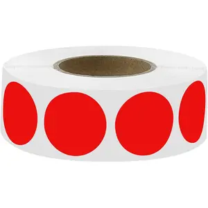 1200 count Red Dot Stickers 1" Circle Round Colored Coding Labels Dot Stickers for  (Red)