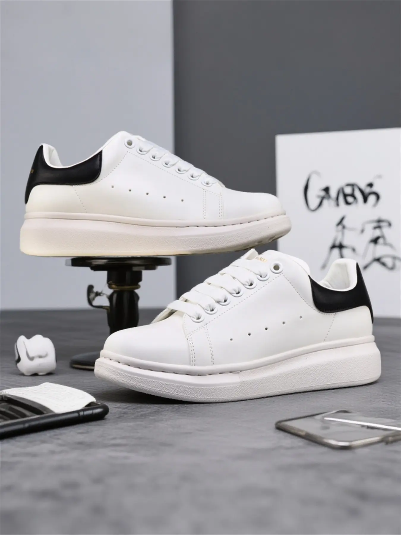 High Version Mcqueen Casual Sneakers for Men and Women, 2026 Autumn Winter Thick Sole Patchwork Design, Low Top for All Seasons