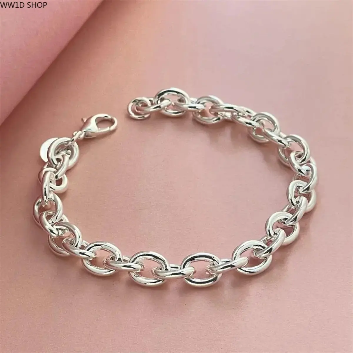 Women's 925 Sterling Silver Basic Link Chain Bracelet - Dainty, Simple, Glamorous, Romantic Female Jewelry for Daily Wear, Weddings, High-Quality Elegant Minimalist Accessory